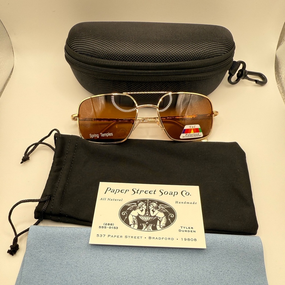 Burn Notice Shades Oliver peoples Victory 55 Michael Weston 523 Cognac Gold New - Picture 3 of 17